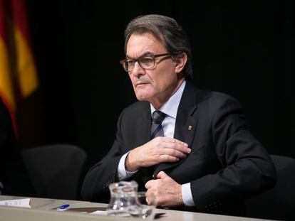 Artur Mas en la inauguraci&oacute;n del a&ntilde;o Ramon Llull este lunes.