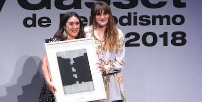Inger Díaz, durante la entrega del premio Ortega y Gasset.