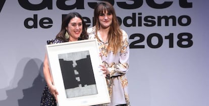 Inger Díaz, durante la entrega del premio Ortega y Gasset. 
 
 