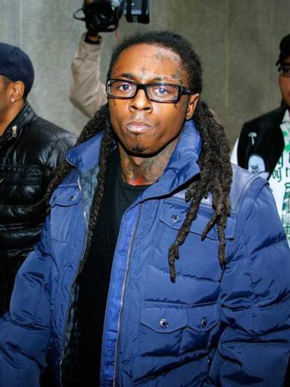 Lil Wayne a su llegada a los Corte Suprema de Nueva York