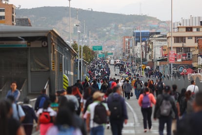 paro de transportadores, en Bogotá, el 4 de septiembre de 2024.