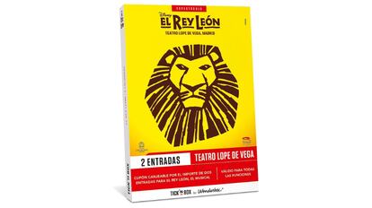 Caja regalo del musical de El Rey León.