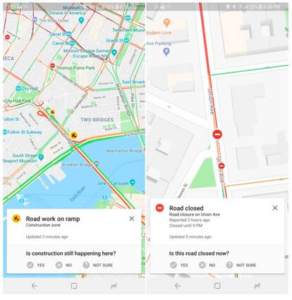 Así son las preguntas de Google Maps a los conductores