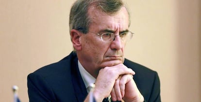 El gobernador del Banco de Francia, François Villeroy de Galhau, en una rueda de prensa en el G20 celebrado en China en 2016. 