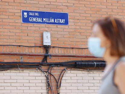 La calle General Millán Astray, este miércoles en Madrid.