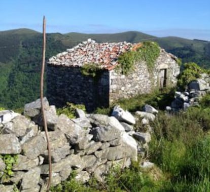 Una casa tradicional 'vaqueira' en Asturias.