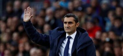 Valverde, durante el partido ante el Atlético.