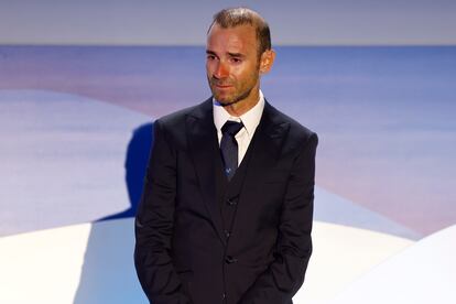 Alejandro Valverde, en la presentación del Movistar 2023.