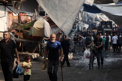 Ambiente en un calle de Gaza, este sábado.