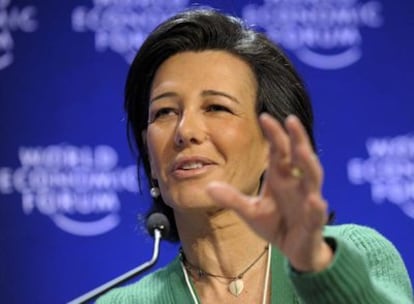 Ana Patricia Botín, presidenta de Banesto y consejera del Banco Santander en Davos el pasado jueves.