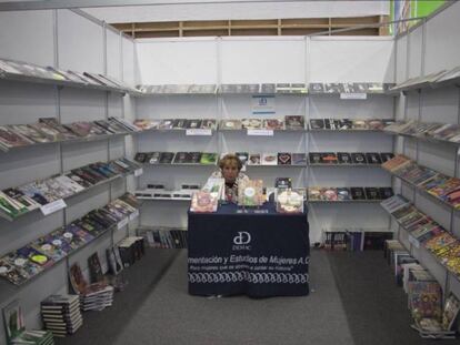 El estand de una editorial mexicana en la FIL.