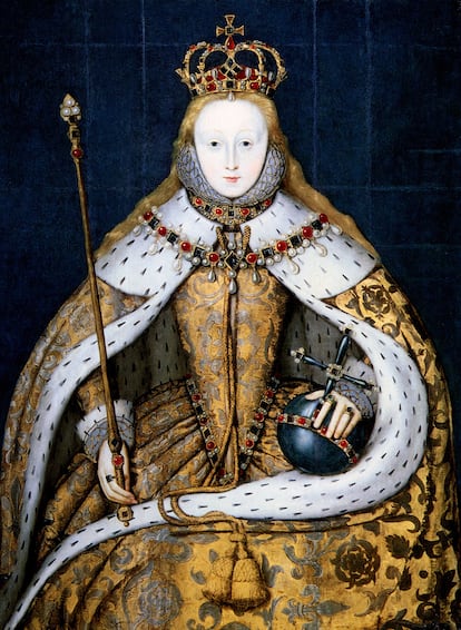 El armiño está presente en muchos de los retratos de la monarquía británica. En la imagen, un cuadro que inmortaliza a la reina Isabel I.