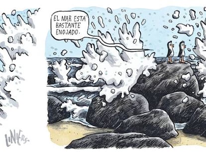 El mar está enfadado