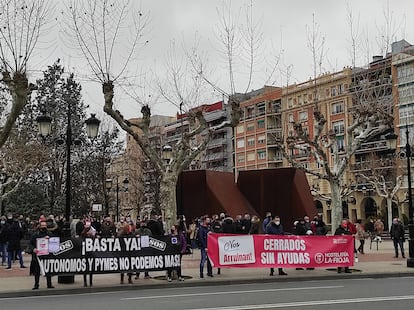 Protesta de Hostelería en Logroño