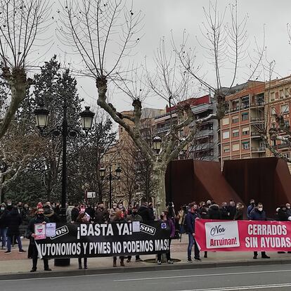 Protesta de Hostelería en Logroño