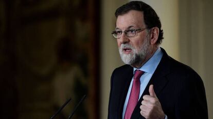 Mariano Rajoy en la rueda de prensa de final de año, este viernes.