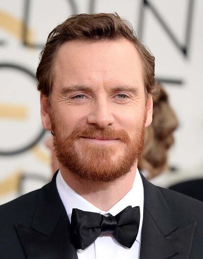 Michael Fassbender, con barba, nominado por 12 años de esclavitud.