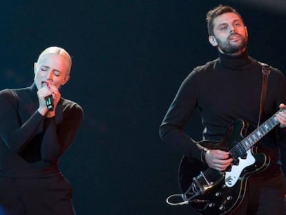 Madame Monsieru, el dúo formado por Emilie Satt y Jean-Karl Lucas, representantes de Francia en Eurovisión 2018.