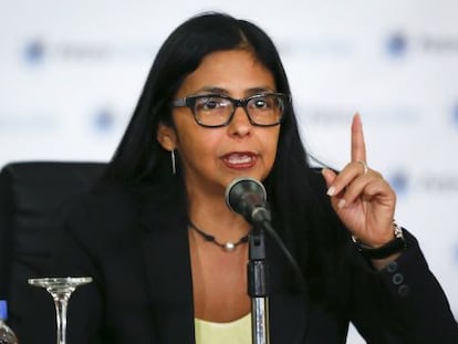 O chanceler venezuelana, Delcy Rodriguez