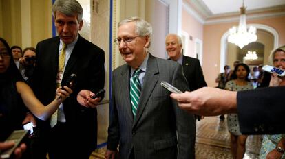 Mitch McConnell, el l&iacute;der de los republicanos en el Senado.