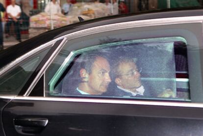 El presidente de Atento, Javier de Paz, junto al presidente del Gobierno, José Luis Rodríguez Zapatero, el pasado domingo.