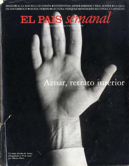 La mano de Aznar el año que ganó las elecciones (18.2.1996).