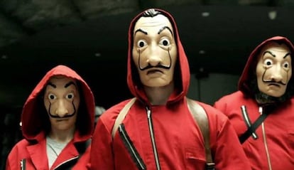 Fotograma de La casa de papel, serie original de Netflix.