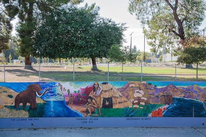 ‘The Great Wall of Los Angeles,’ a mural that tells the story of the city from prehistoric times to the 1980s. 