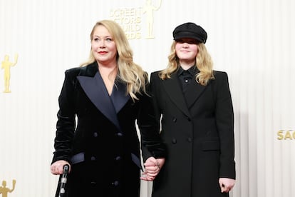 Christina Applegate and her daughter, Sadie Grace LeNoble at the 29th Annual Screen Actors Guild Awards, held on Sunday, February 26, 2023, in California.