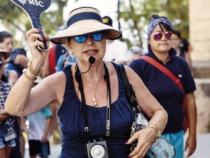 A tour guide in Palma de Mallorca.