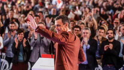 El presidente del Gobierno y secretario general del PSOE, Pedro Sánchez, durante un acto en valencia esta semana.