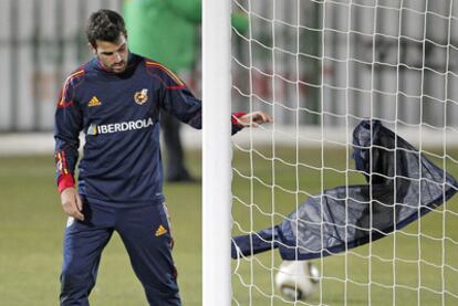 Cesc Fábregas durante el entrenamiento de ayer.