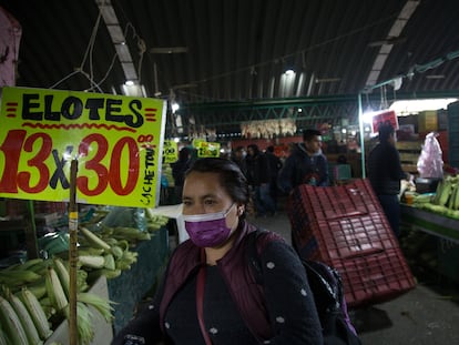 La subida de precios de básicos como frutas y verduras a causa de la inflación en México. Angélica Ortiz, ama de casa comprando en la Central de abastos de Ciudad de México, uno de los más grandes del mundo.
