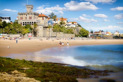 La playa de Tamariz, entre Cascais y Estoril.