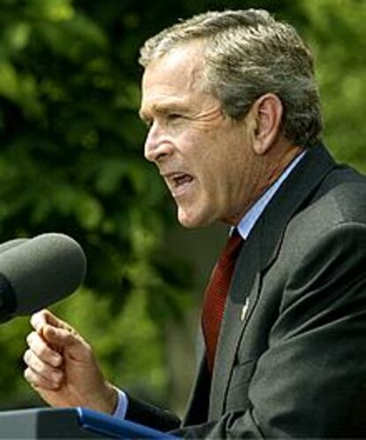 Bush, durante su intervención en la Casa Blanca.