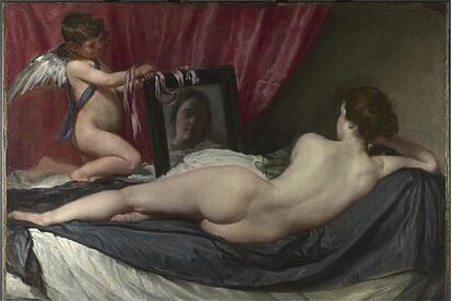 <i>La Venus del Espejo</i> (1647-1651), el nico desnudo de Velzquez que se conoce, hoy en el National Gallery de Londres.