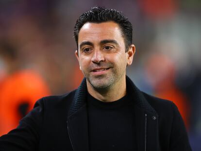 Xavi Hernandez en mayo de 2022, en un partido entre el Barcelona y el Celta de Vigo.