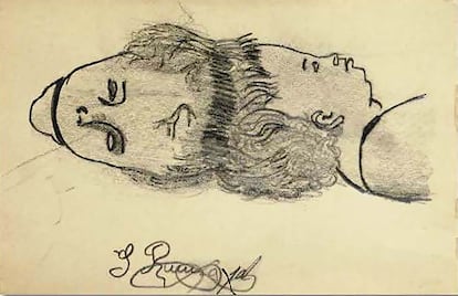 Disegno falsamente attribuito a Cajal e acquistato dall'Università di Saragozza nel 2017.