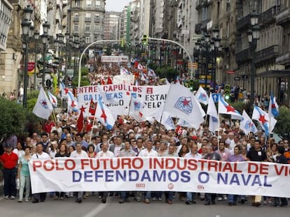 El naval exige una salida en Vigo y amenaza con perpetuar las protestas