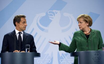 Nicolas Sarkozy y Angela Mekel, el pasado octubre en Berlín.