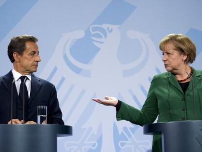 Nicolas Sarkozy y Angela Mekel, el pasado octubre en Berl&iacute;n.