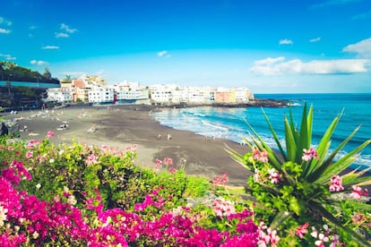 Playa Jardín, en Puerto de la Cruz (Tenerife).