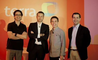 El equipo directivo de Terra en la presentaci&oacute;n del portal para Espa&ntilde;a. 