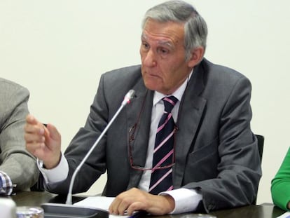 El presidente del CES, Juan María Otaegui, ayer en Bilbao.