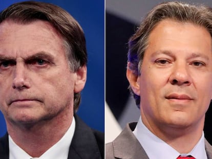 Jair Bolsonaro, Fernando Haddad no debate da Rede TV.