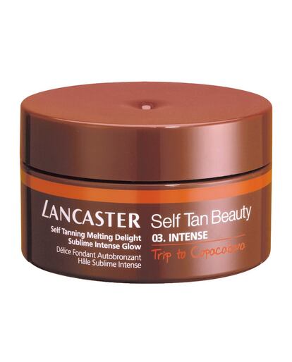 Crema facial auto bronceadora de Lancaster, 23,55 euros su complejo con Antioxidante consigue bloquear hasta el 95% de los radicales libres previniendo el envejecimiento de la piel. Este producto de de fácil aplicación ideal para conseguir un resultado natural y además tiene un aroma que te transportará al verano