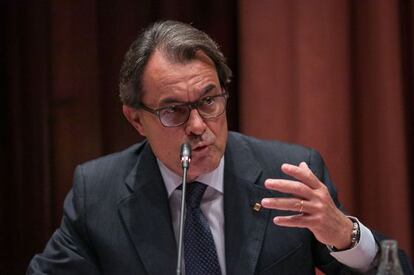 Artur Mas, durant la compareixença.