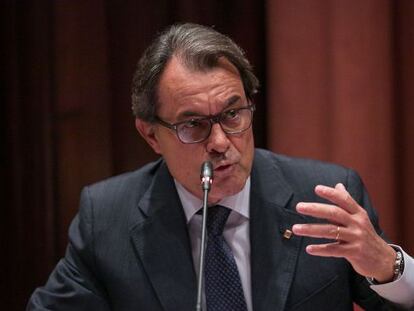 Artur Mas, durant la compareixença.