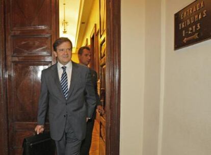 El director del CNI, Alberto Saiz, tras comparecer el martes en el Congreso.