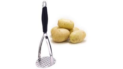 Con este accesorio fabricado en acero inoxidable, triturar las patatas será cosa de coser y contar.